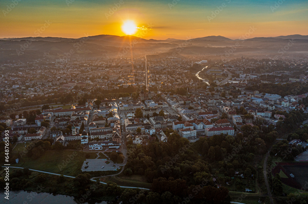 Fototapeta premium Sunrise, Dunajce Valley, Nowy Sacz, Malopolska, Poland, EU.