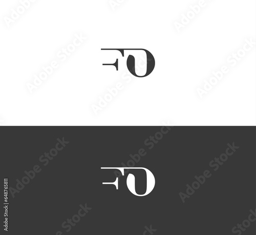 Obraz na płótnie FO, OF letter logo design template elements