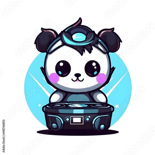 Cute Chibi Cartoon AI Generate Design Illustration