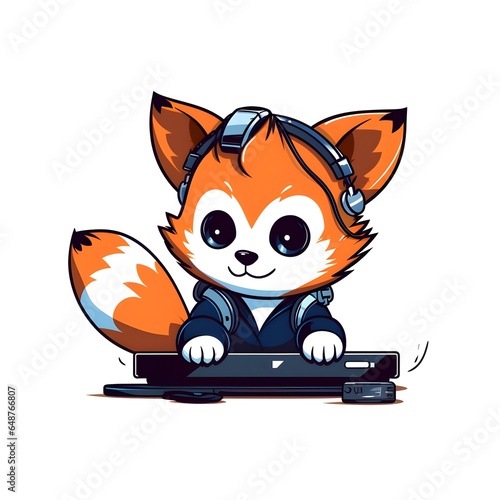 Cute Chibi Cartoon AI Generate Design Illustration