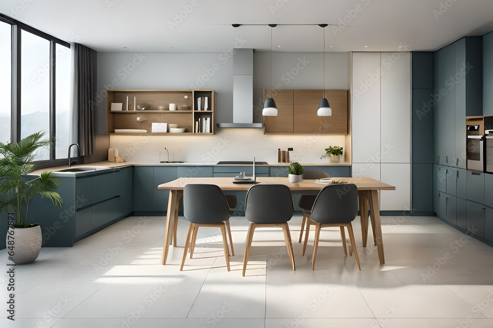 Fototapeta premium modern kitchen interior