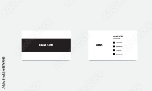 Black Corporate Business Card Design 