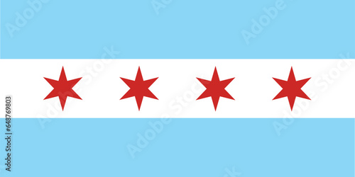 Vector flag of Chicago