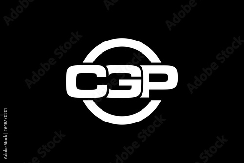 CGP creative letter shield logo design vector icon illustration