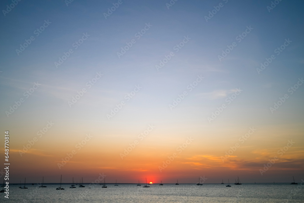 Sunset over Darwin Harbour in the Northern Territory of Australia