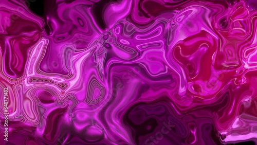 3D pink color shiny liquid twisted wavy background.