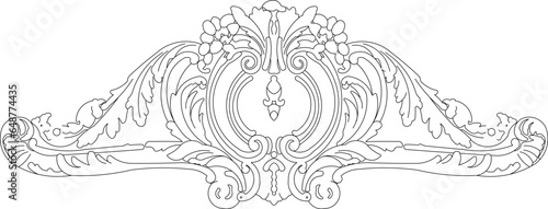 Vector sketch illustration of classic floral ornament design for completeness of the image