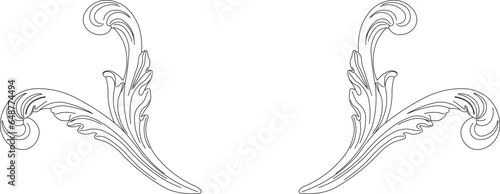 Vector sketch illustration of floral classic logo icon ornament design for completeness of the image