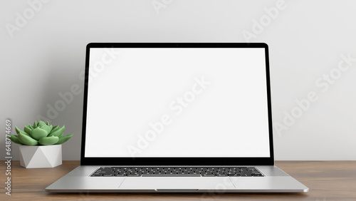 Modern Laptop Screen Desk Website Mockup