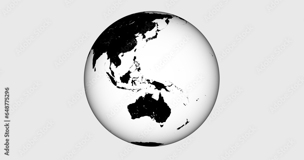 Image of the world globe isolated on a white background.World Map El Salvador America
