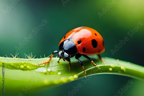 ladybug on leaf © Mr. PNG