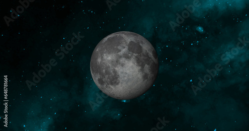 Fototapeta Naklejka Na Ścianę i Meble -  Full Moon background / The Moon is an astronomical body that orbits planet Earth and is Earth's only permanent natural satellite.