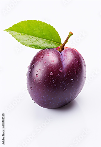 Plum on a neutral background.