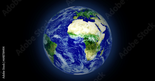 Earth Globe America  high resolution image. 3d illustration Solar System Earth Planet.