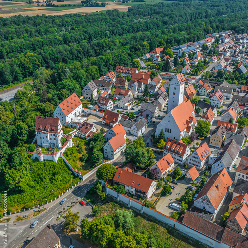 Ausblick auf die Stadt Leipheim in der schwäbischen Region Donau-Iller photo