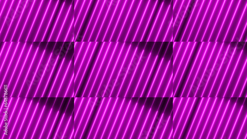 Purple color neon light beam geometric stroke line. Abstract geometric glowing line with purple color neon light.