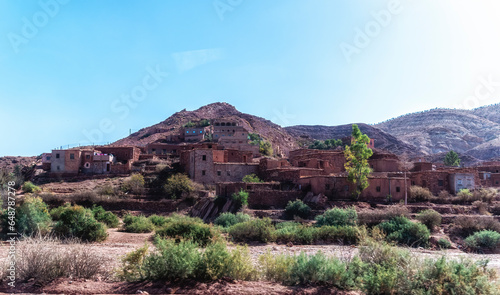 A Berber village at the Atlas Mountains in southeastern of Morocco