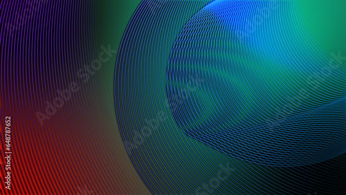 Abstract wave wireframe element background. Stylized line art wavy pattern. Curved wave line digital background.