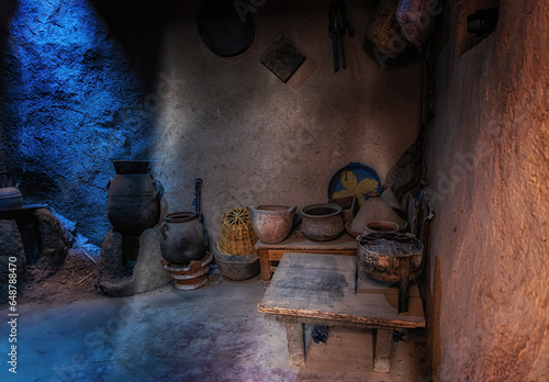 Berber Kitchen in a  t benhaddou village  Morocco