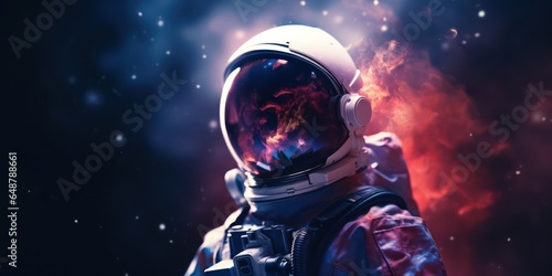 Astronaut in space boldly steps into the cosmic expanse, a spacefarer of our time.