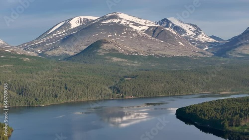 Mountains of the Rondane National Park in Norway photo