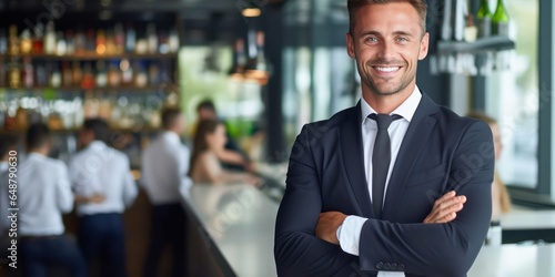 Business professional exudes confidence with crossed arms