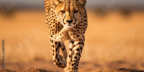 Wild Cheetah Portrait in Savannah © sitifatimah