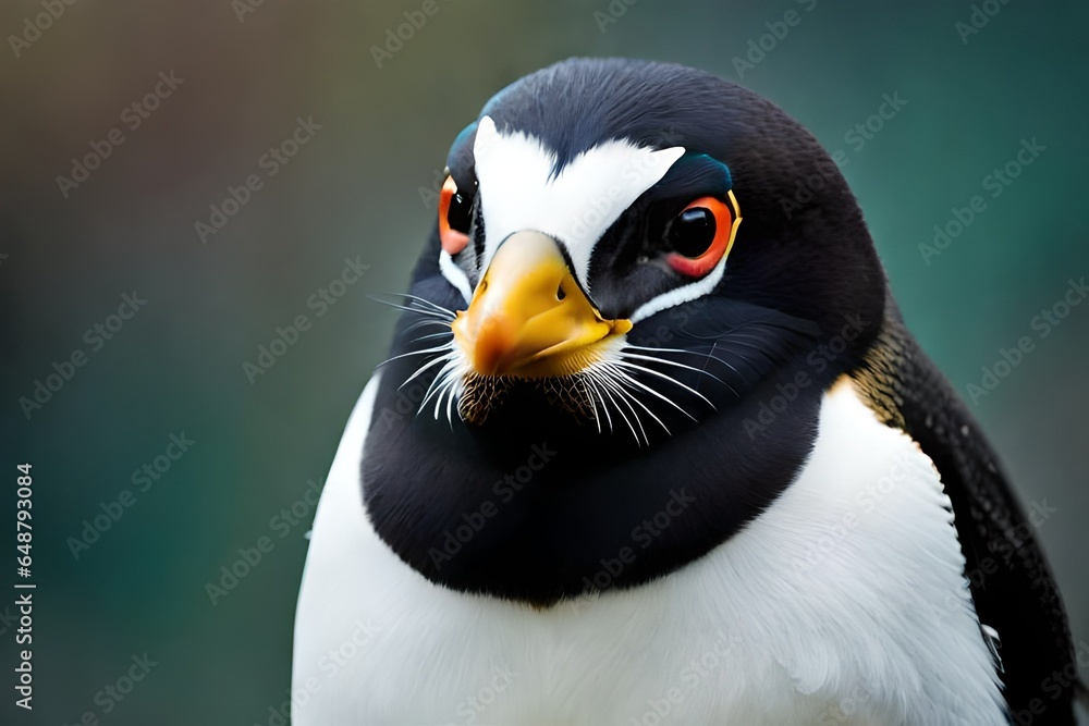 Naklejka premium penguin on the rocks