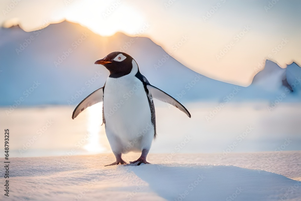 Obraz premium penguin on the beach