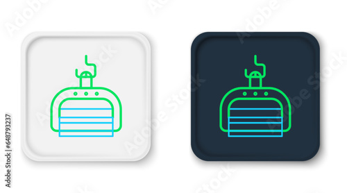 Line Ski lift icon isolated on white background. Colorful outline concept. Vector