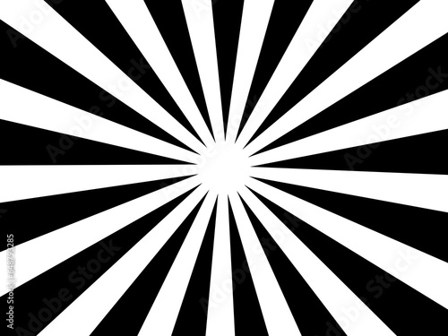 モノクロの放射線　集中線　4:3