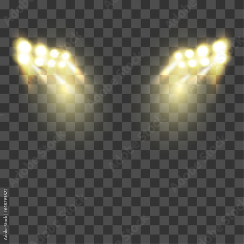 Vector bright stadium light effect background