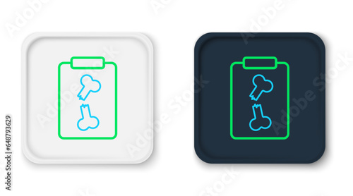 Line X-ray shots icon isolated on white background. Colorful outline concept. Vector