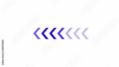 Blinking arrow right to left side going colorful arrow on black color illustration background.
