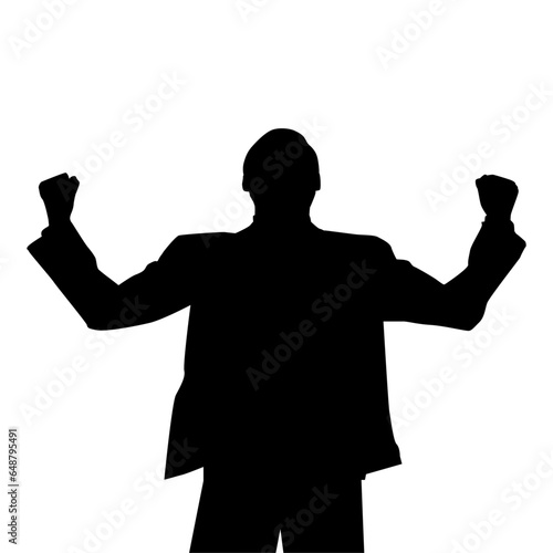 Vector business man vector silhouette illustration