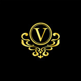 v vector design luxury logo template