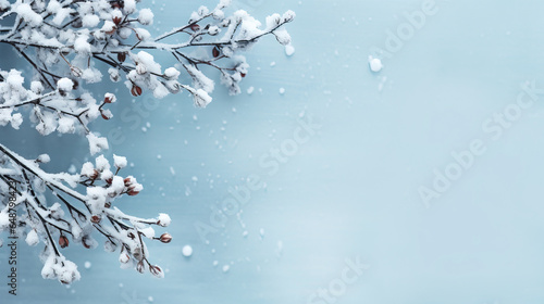 minimalist winter background with copy space  top view