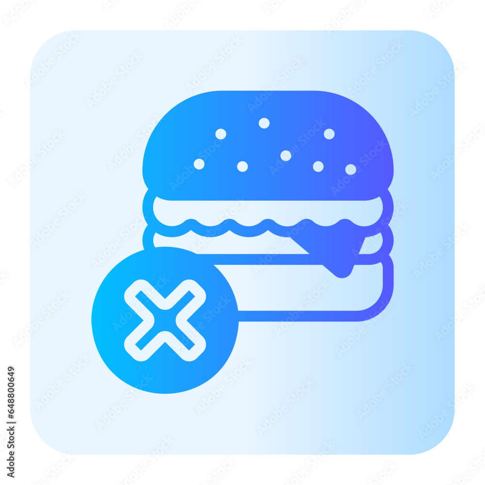 no fast food gradient icon no fast food gradient icon