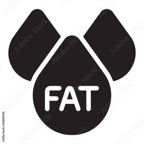 trans fats free glyph icon