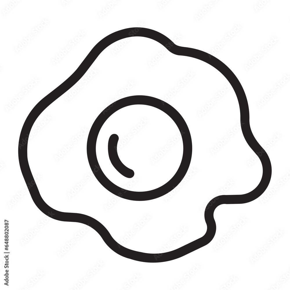 fried egg line icon fried egg line icon