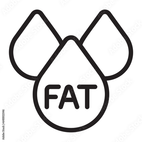 trans fats free line icon