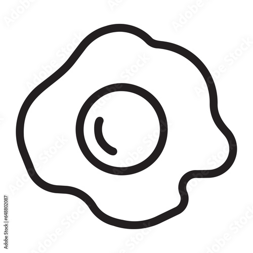 fried egg line icon