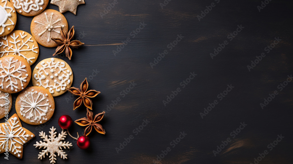 Fototapeta premium a minimalist Christmas background with copy space