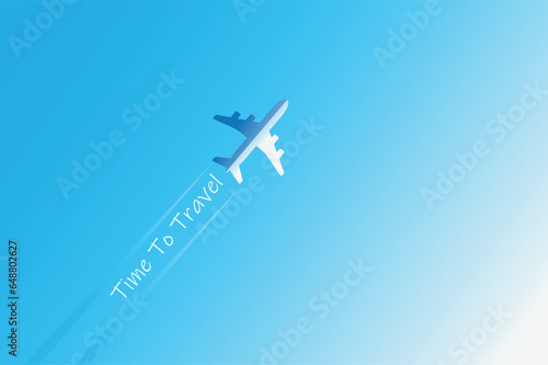 time design airplane background for travel