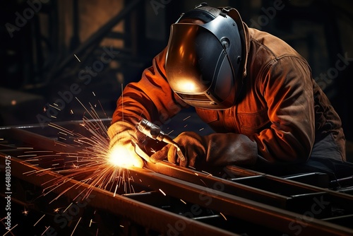worker welders who perform arc welding in factories