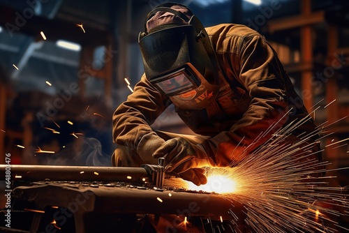 worker welders who perform arc welding in factories