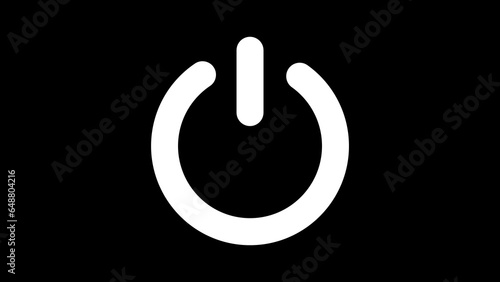 Glowing power on and off button. power switch icon logotype illustration background.