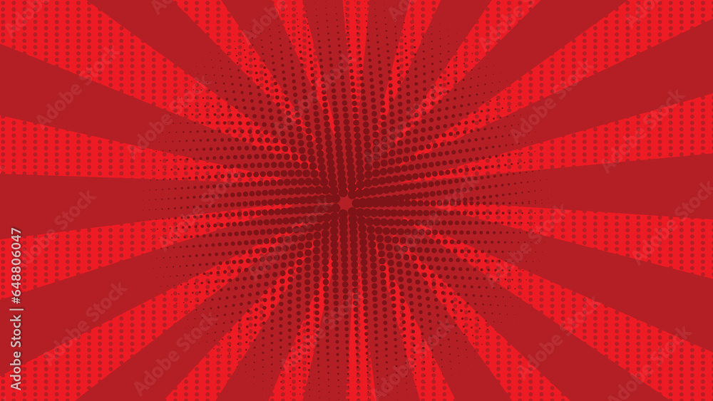 Fototapeta premium abstract comic background on red background