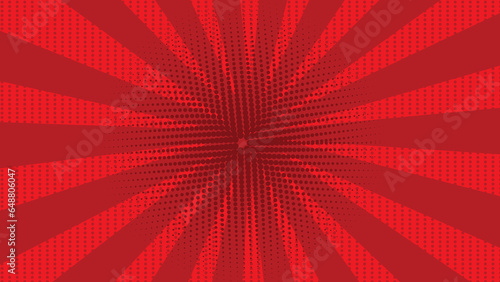 abstract comic background on red background