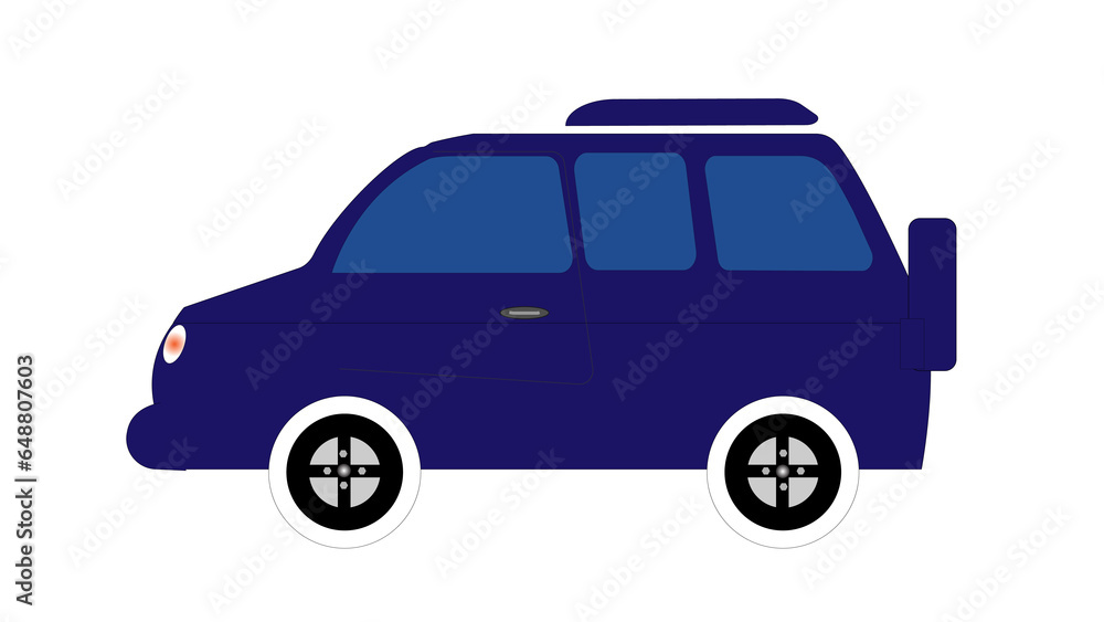 Van Car Icon abstract purple color car icon on white color illustration background.